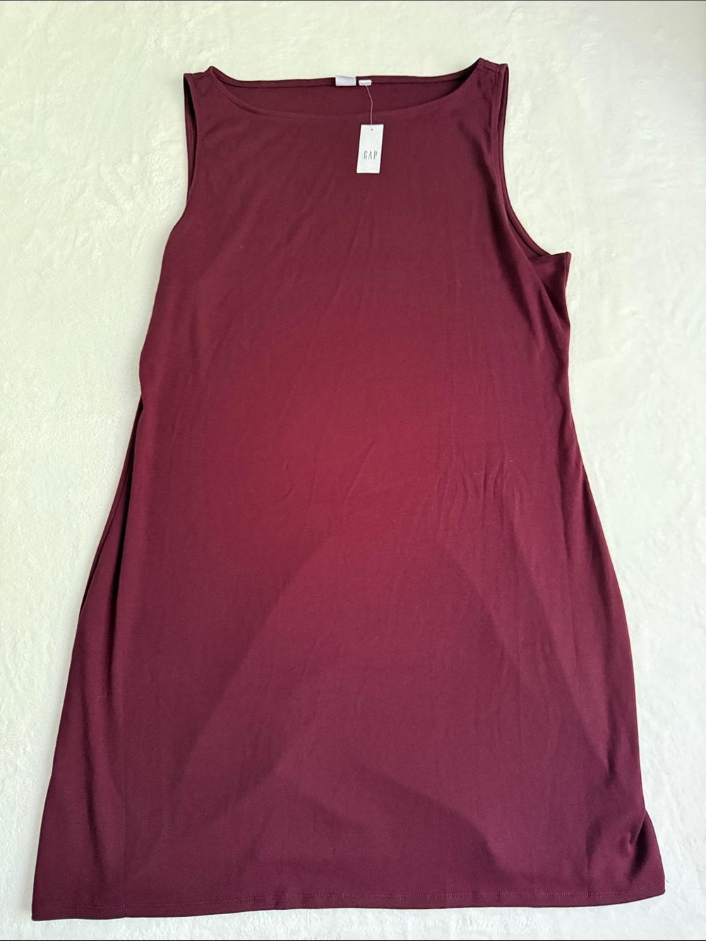 GAP Women's Sleeveless Mini Dress in Burgundy